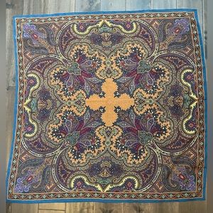 Adrienne Vittadini Multicolored Silk Scarf.